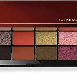 Charmacy Milano Eye Shadow 12 Color Palette - Easy To Blend, Great Pigments, Matte-Shimmer Shades, Soft Texture, Basic & Uniqe Shades in One Palatte, Built-in Mirror