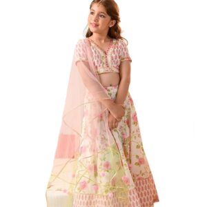 Pspeaches Girls Cotton Readymade Lehenga Choli