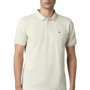 Louis Philippe Men's Solid Slim Fit T-Shirt