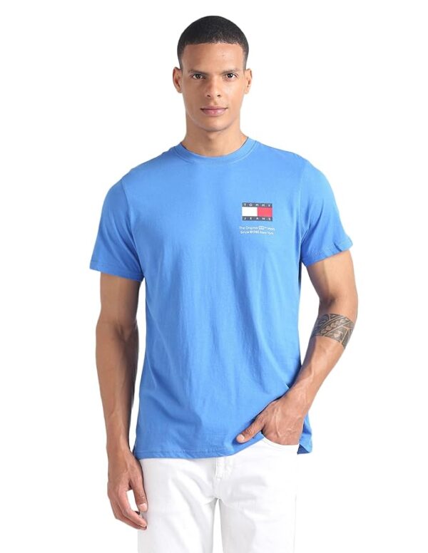 TOMMY HILFIGER Men's Solid Slim Fit T-Shirt