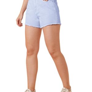 Tagas Women's Shorts| Stretchable Denim | Regular High Rise (WDS-3)
