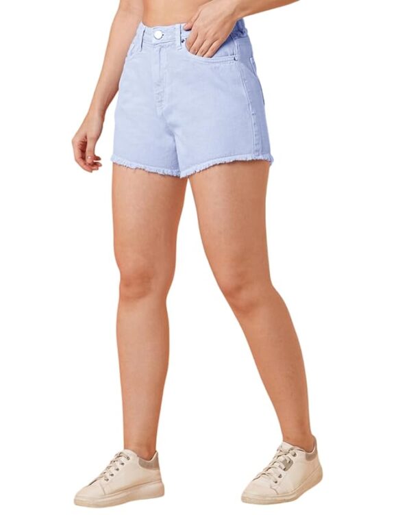 Tagas Women's Shorts| Stretchable Denim | Regular High Rise (WDS-3)