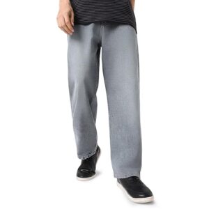 Urbano Fashion Men's Loose Baggy Fit Washed Jeans Non-Stretchable